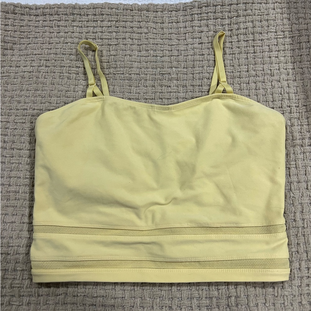 Nike yellow cropped tank top